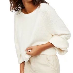 Free People Women's Found My Friend Pullover Sweater, Cream, Off White, XS